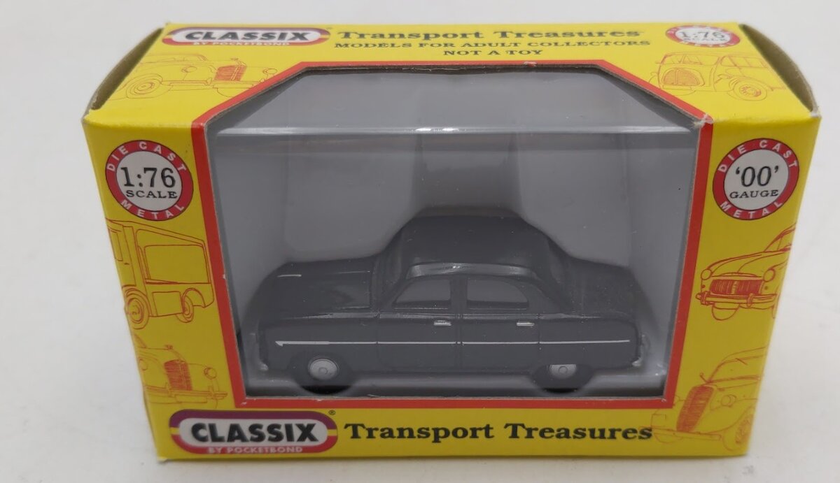 Pocketbond EM76839 1:76/OO Gauge Classix Black Ford Mk1 Consul Diecast Metal