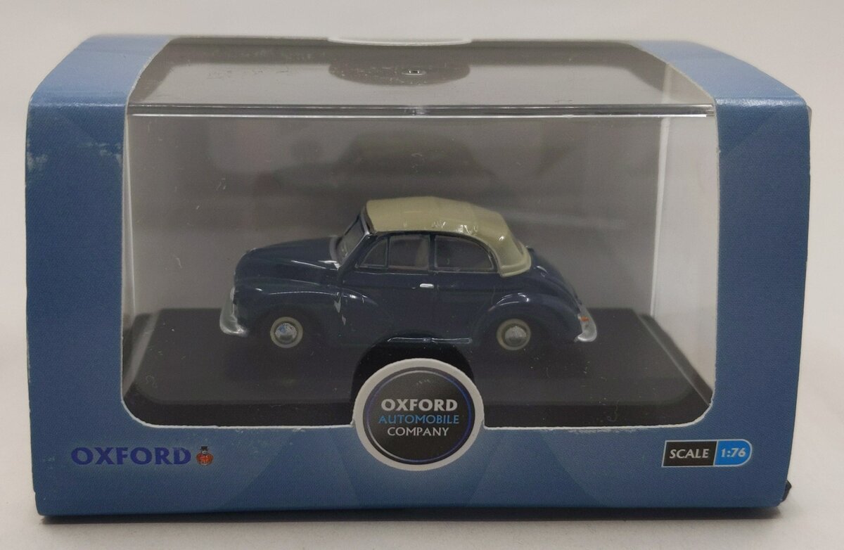 Oxford Diecast 76MMC004 1/76 Morris Minor 1000 Convertible - Traf Blue