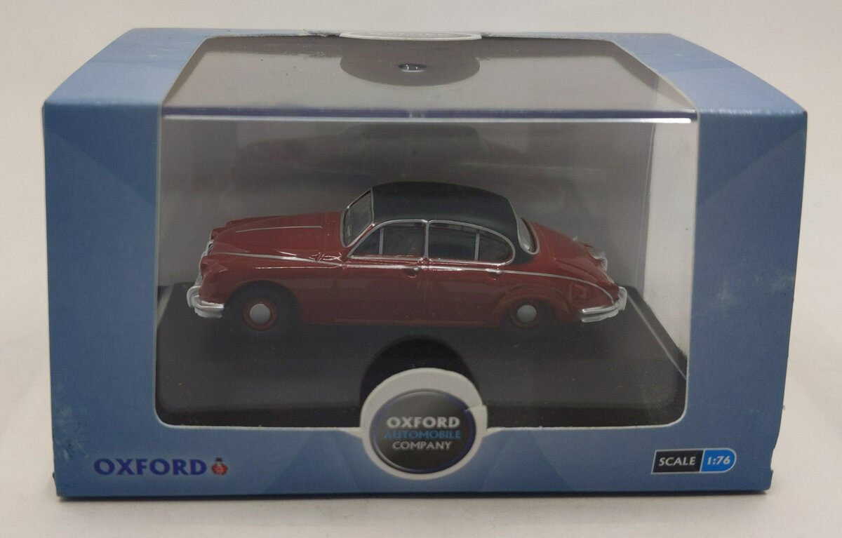 Oxford Diecast 76JAG2001 1/76 Jaguar Mark II Regency Red / Black
