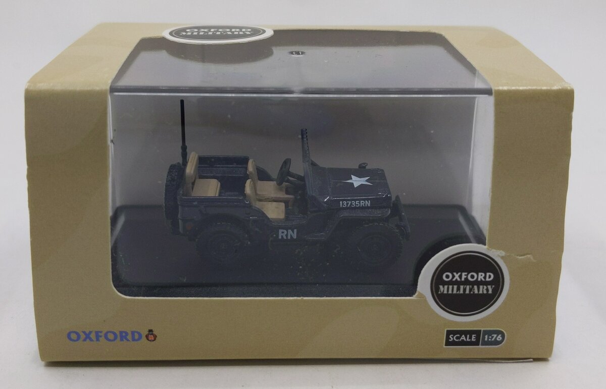 Oxford Diecast 76WMB001 Military 1/76 Willys MB Jeep - British Royal Navy
