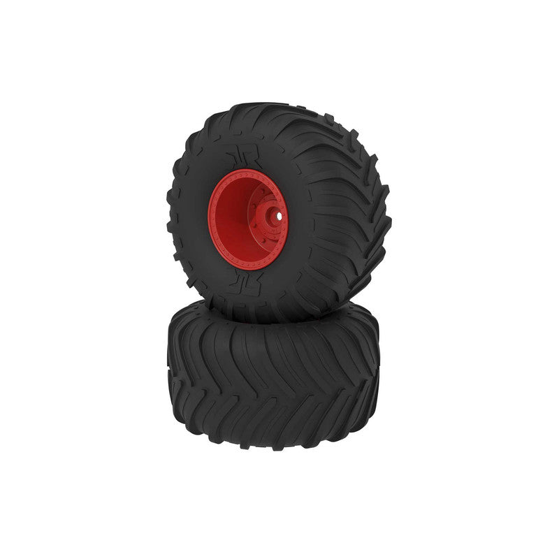 ARRMA ARA-2534 dBoots Chevron MT Glued Tire Set Red (Pack of 2)