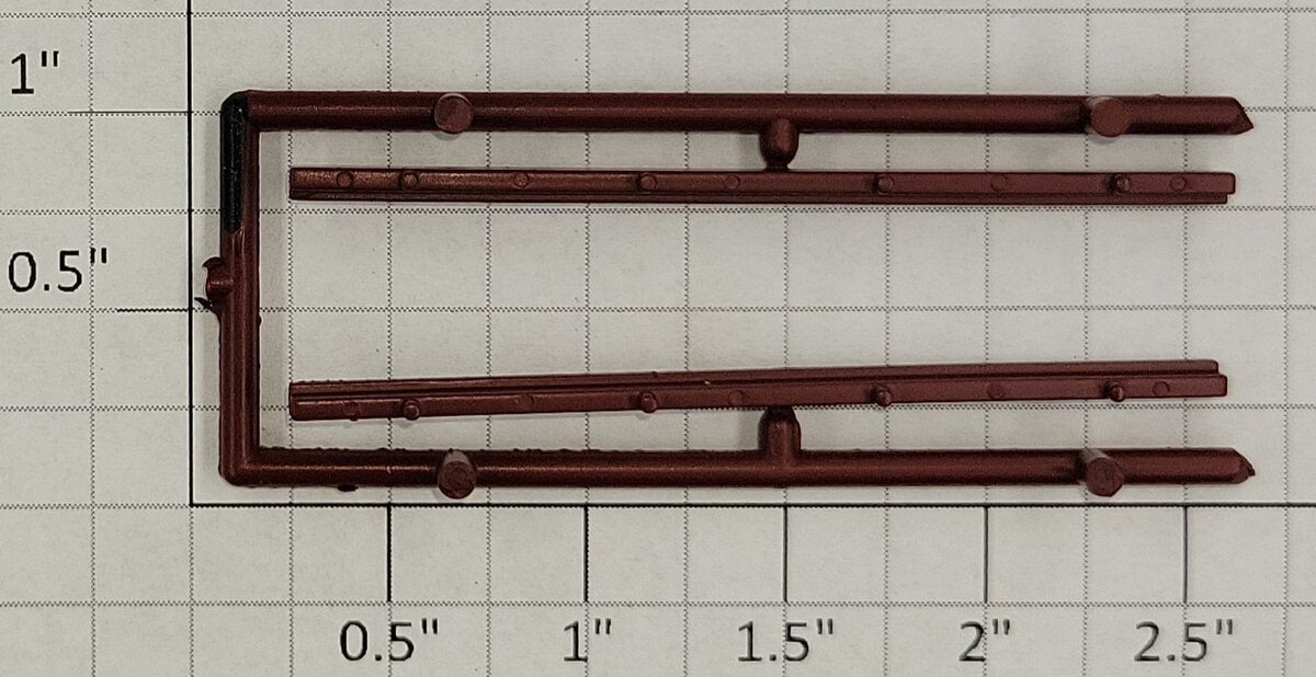 S-Helper 652-04-04-RO Red Oxide Bottom Door Guide Sprue (Set of 2)