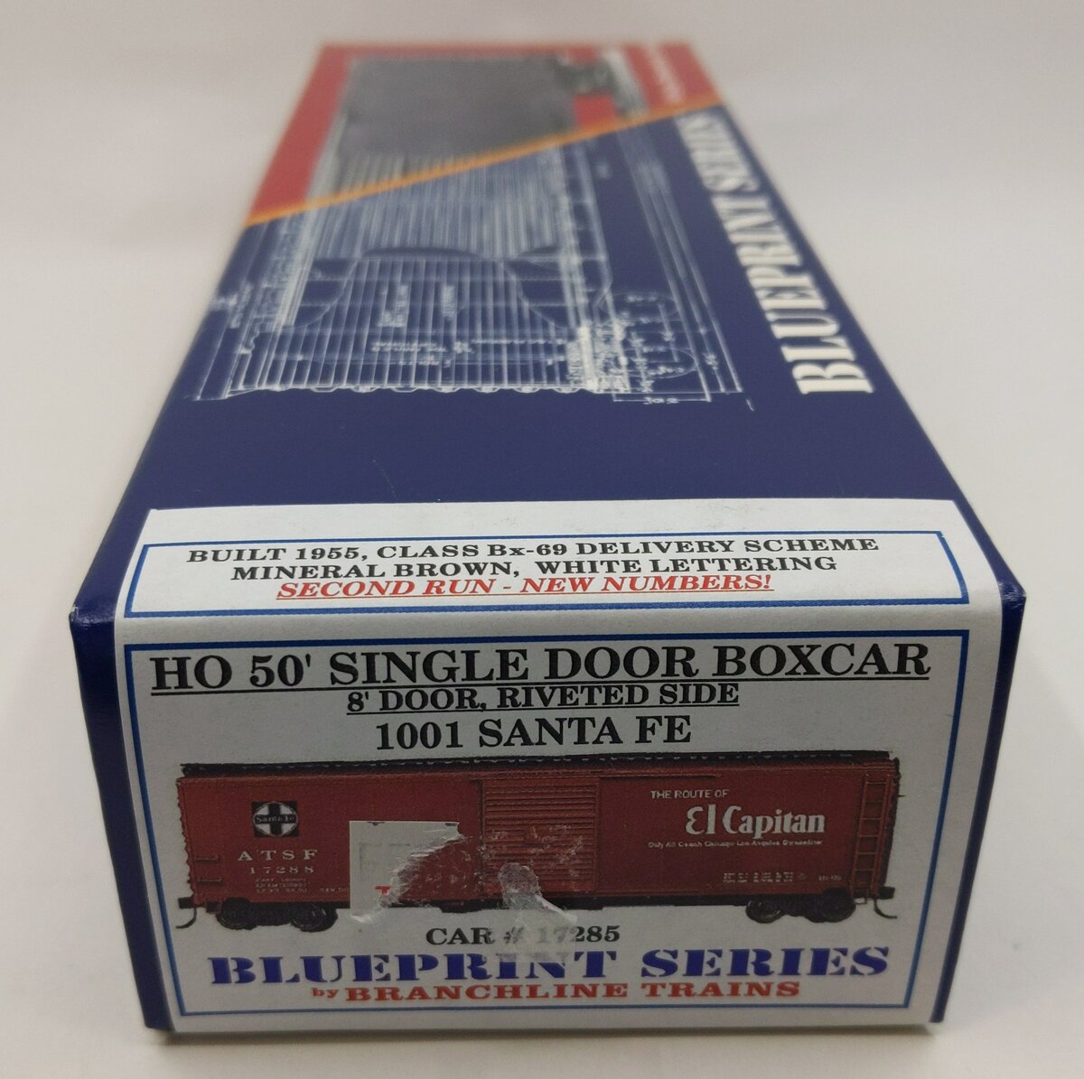 Branchline Trains 1001 HO 50' Single Door Boxcar #17285 Santa Fe Kit