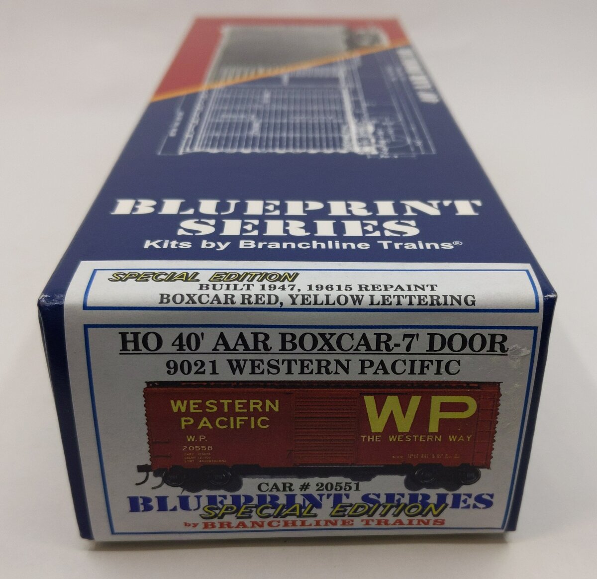 Branchline Trains 9021 HO Western Pacific 40' AAR Boxcar Kit #20551