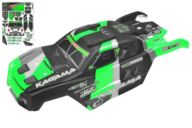 Corally 00180-981-3 Kagama XP 6S Green Painted Polycarbonate Body