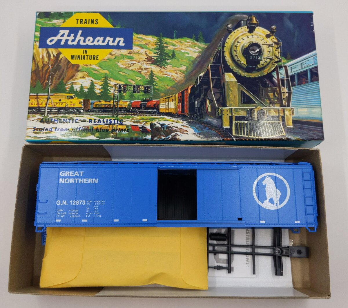 Athearn 12873 HO KIT 50' BIG SKY BLUE GREAT NORTHERN GOAT HERALD KIT