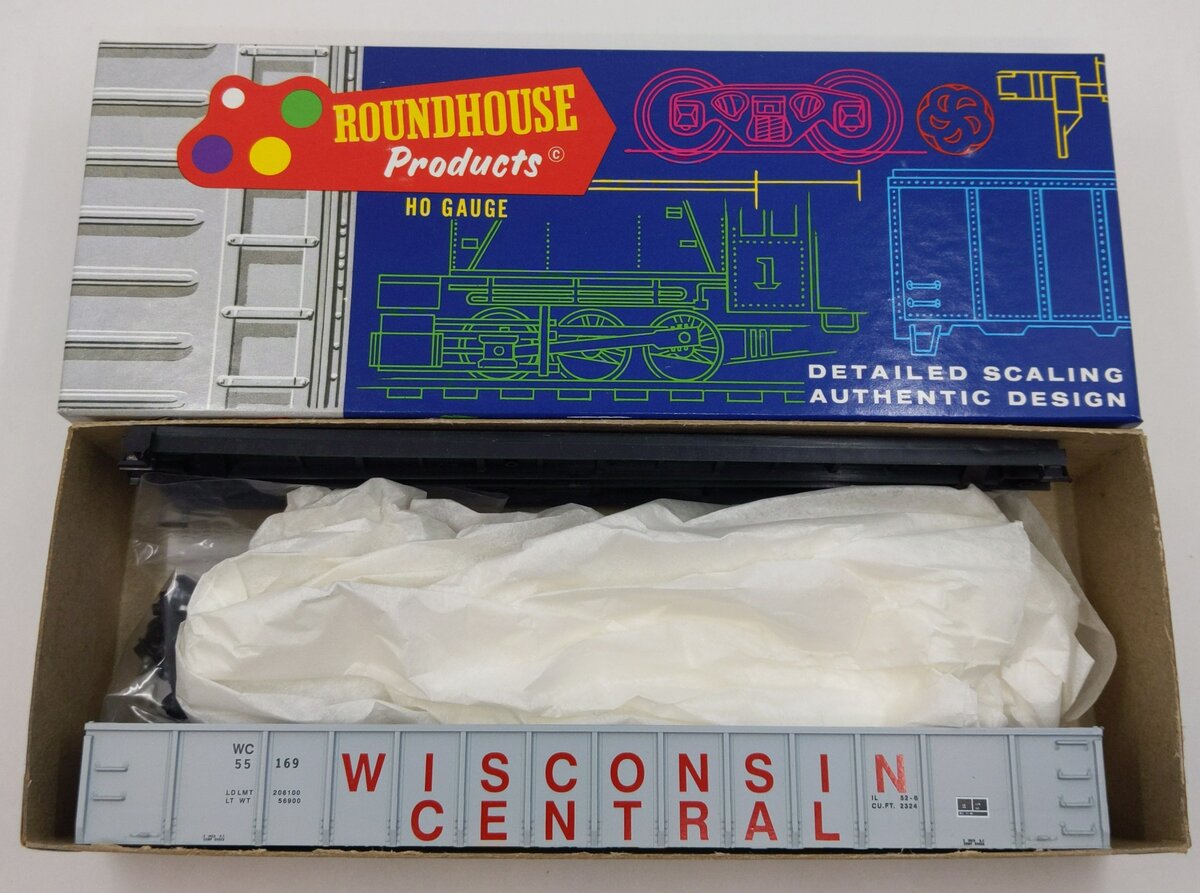 Roundhouse 7790 HO WISCONSIN CENTRAL 50 foot gondola Kit #55169