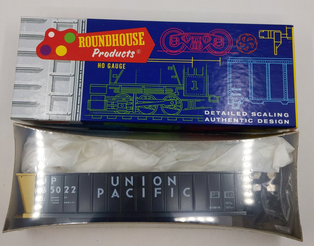 Roundhouse 1662 HO Scale Union Pacific 50' Bathtub Gondola Kit #35022