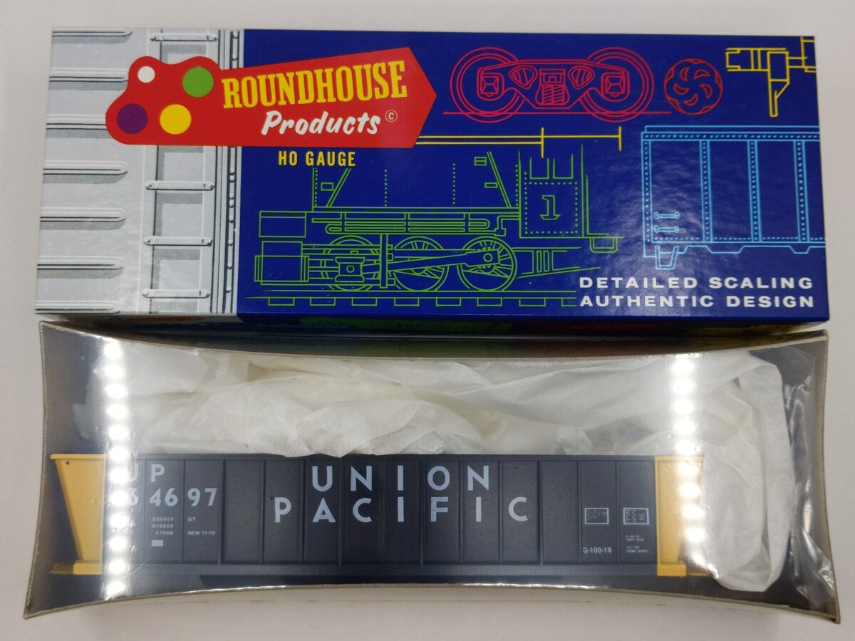 Roundhouse 7755 50' BATHTUB GONDOLA Kit - UNION PACIFIC #34697