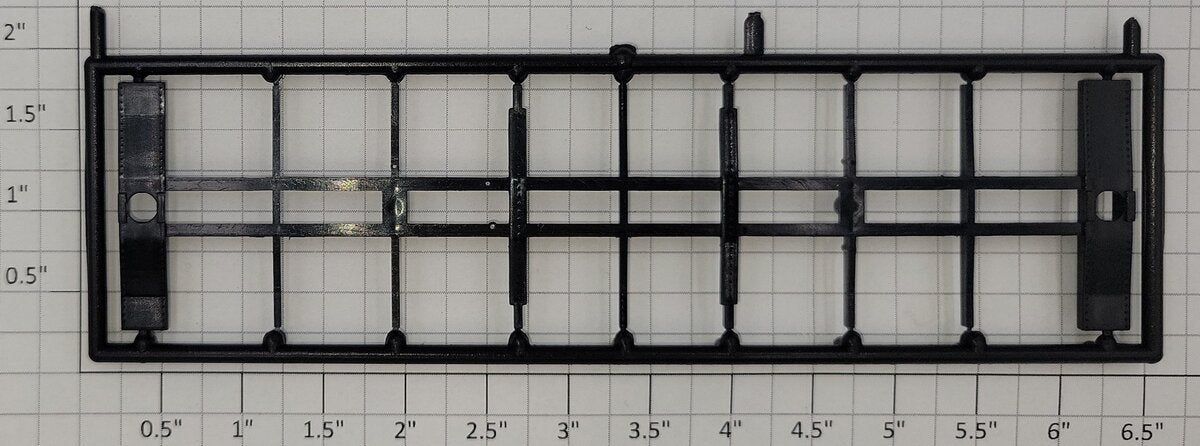 S-Helper 652-04-01 Box/Stock Car Black Straight Sill Underframe Sprue