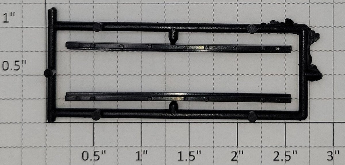 S-Helper 652-04-04-BK Black Bottom Door Guide Sprue (Set of 2)