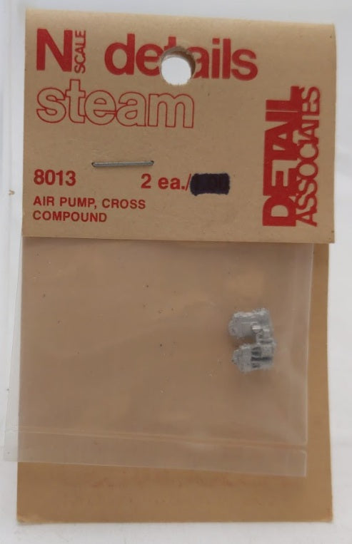 Detail Associates 8013 N Scale Air Pump Cross Compound (Pack of 2)