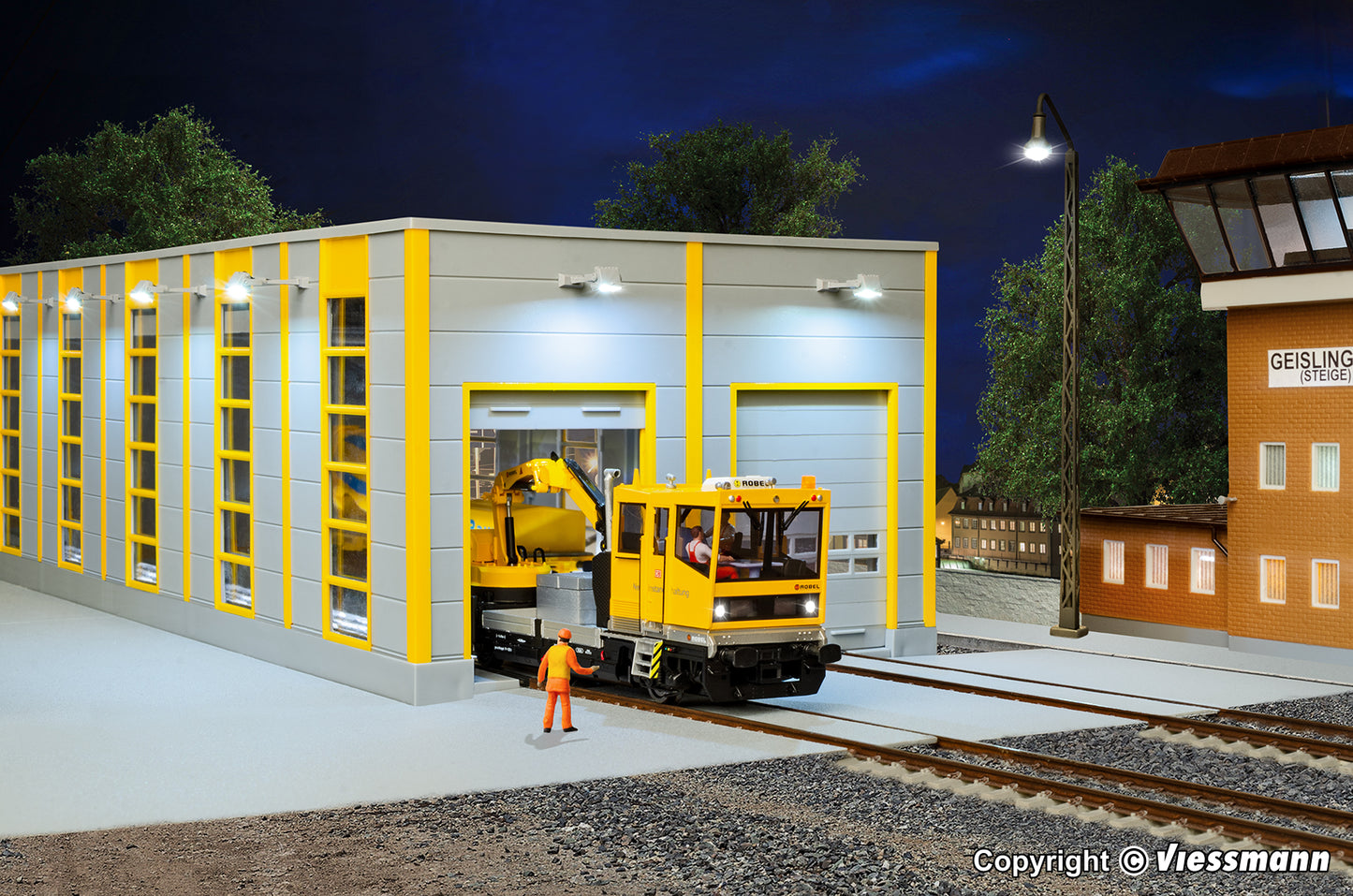 Kibri 39252 HO Modern Maintenance Hangar GleisBau Kit