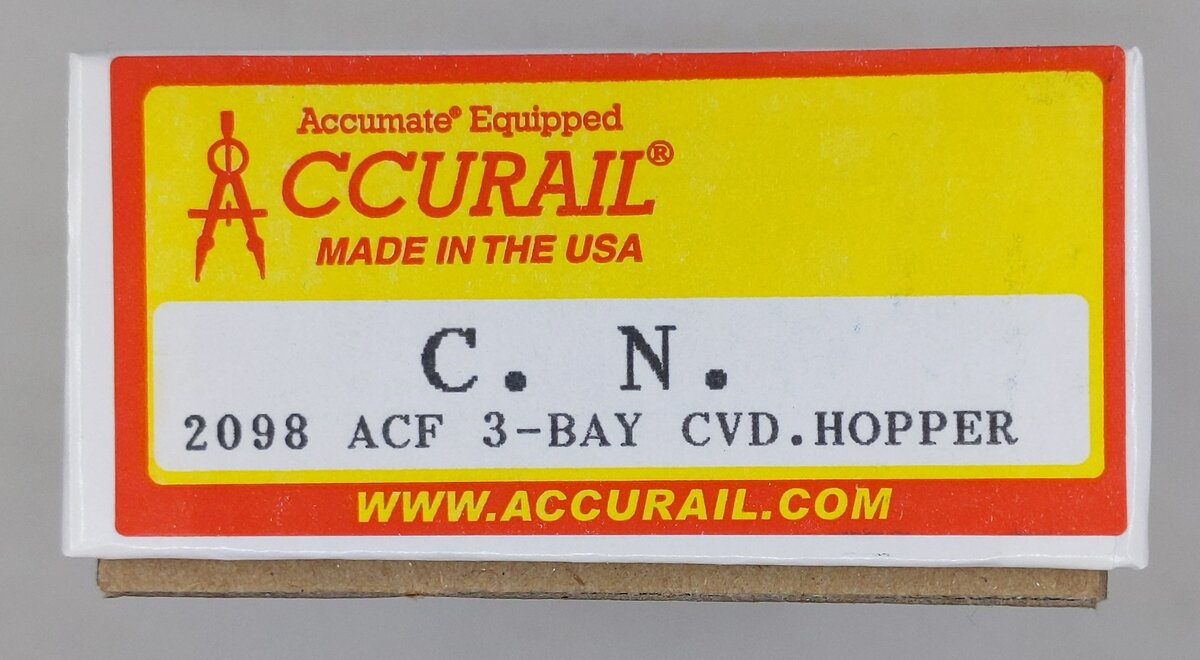 Accurail 2098 HO Scale Canadian Northern ACF 3-Bay CVD Hopper Road #: 388278