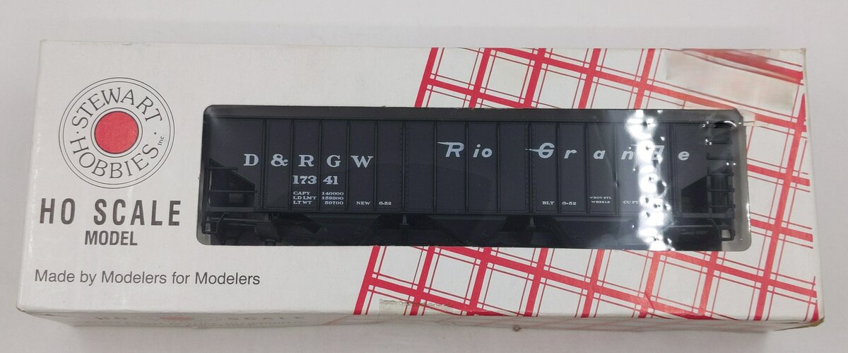 Stewart Hobbies 10002 70 Ton 14 Panel 3-Bay Hopper Kit D&RGW 17341