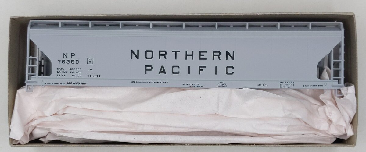 Accurail 2031 HO Scale Northern Pacific ACF 3-Bay Covered Hopper Road #: 76350