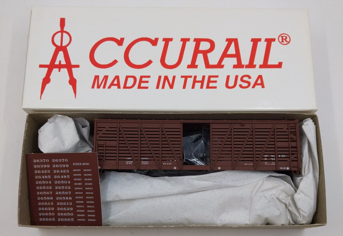 Accurail 4701.1 HO 40' Foot Wood Stock Car Kit