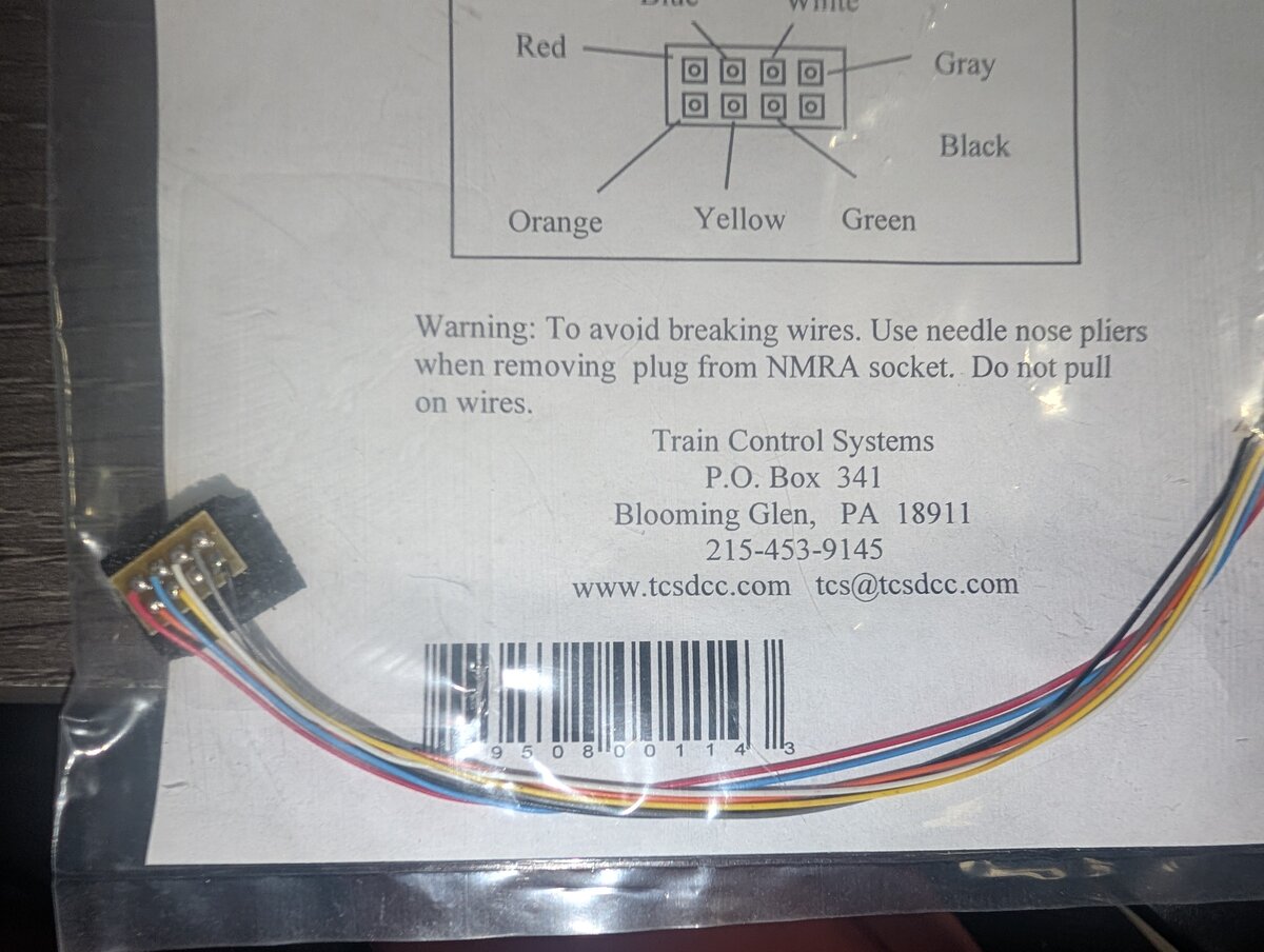 Train Control Systems 1048 MC-LH Harness 6 1/2"