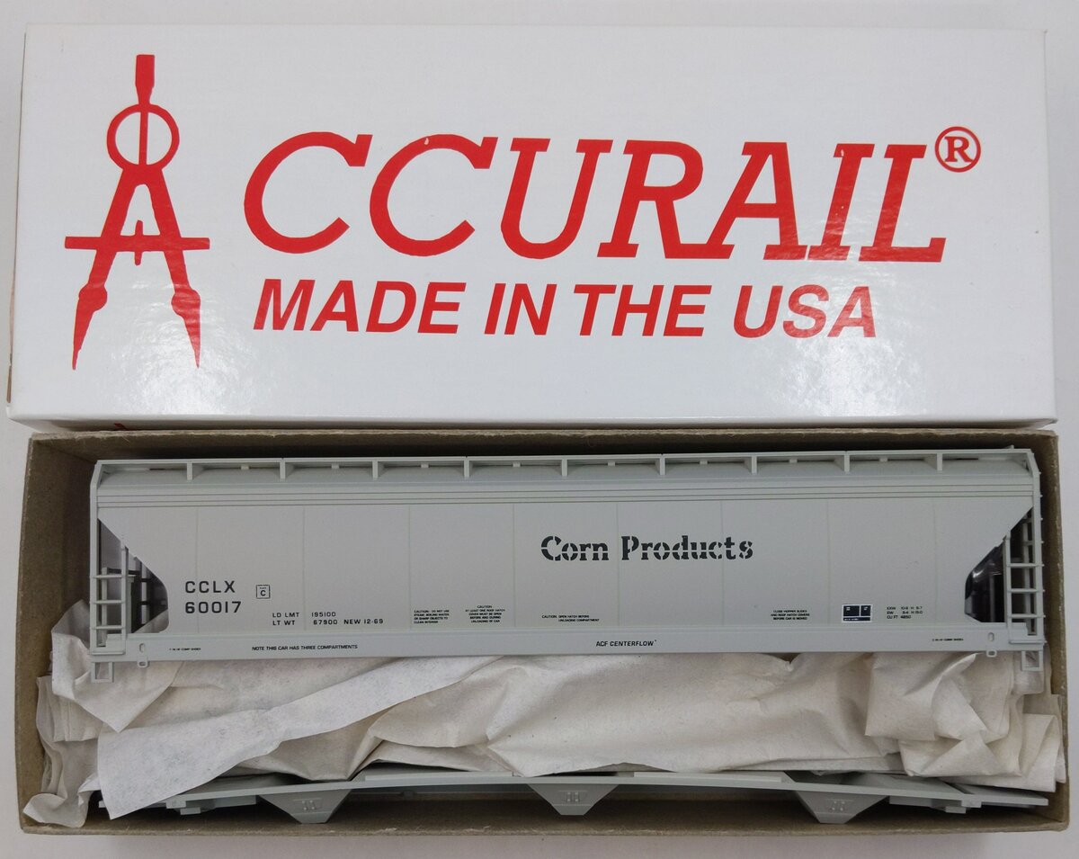 Accurail 3355 HO Corn Products 3 Bay Covered Hopper Kit #60017