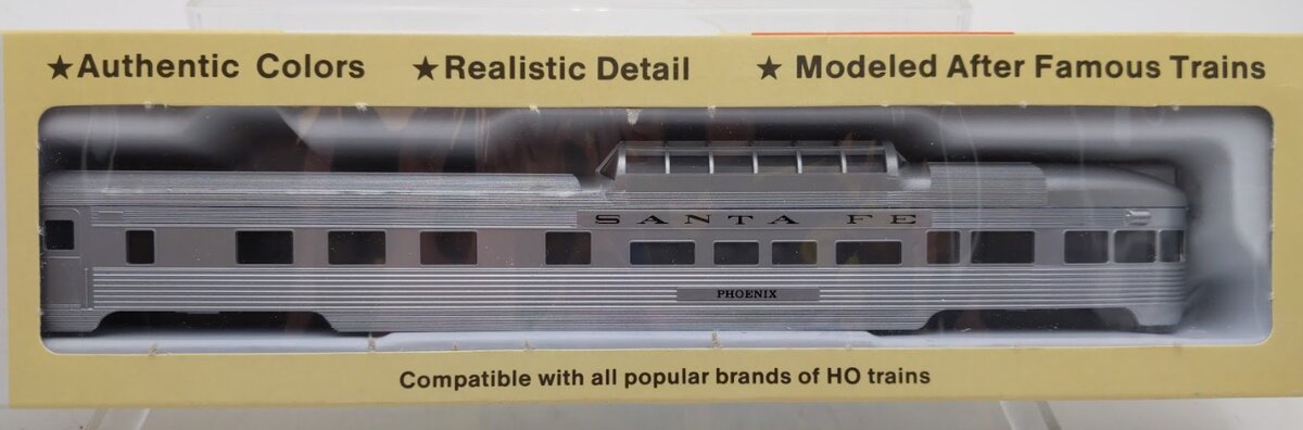 Con-Cor 0001-000772 HO Santa Fe Phoenix 85 Ft Dome Obsv Car Corrugated Sides