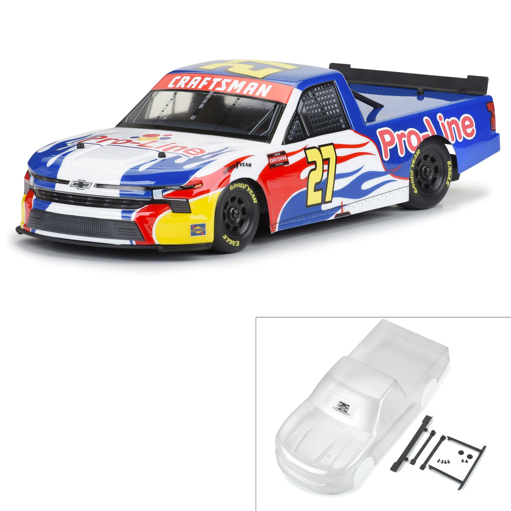 Pro-Line Racing PRO365300 1:12 Losi Pre-Cut 2024 Chevy Silverado Truck Body