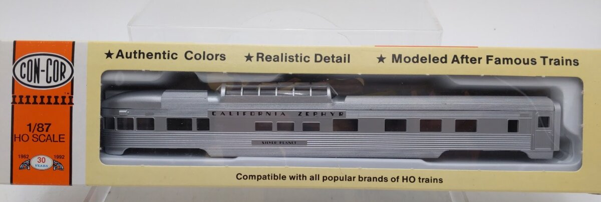 Con-Cor 0001-000776 HO California Zephyr 85' Observation Corrugated Sides Kit