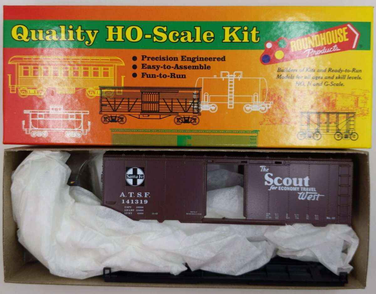 Roundhouse 07894 HO Santa Fe The Scout 40' AAR Boxcar # 141319 Kit