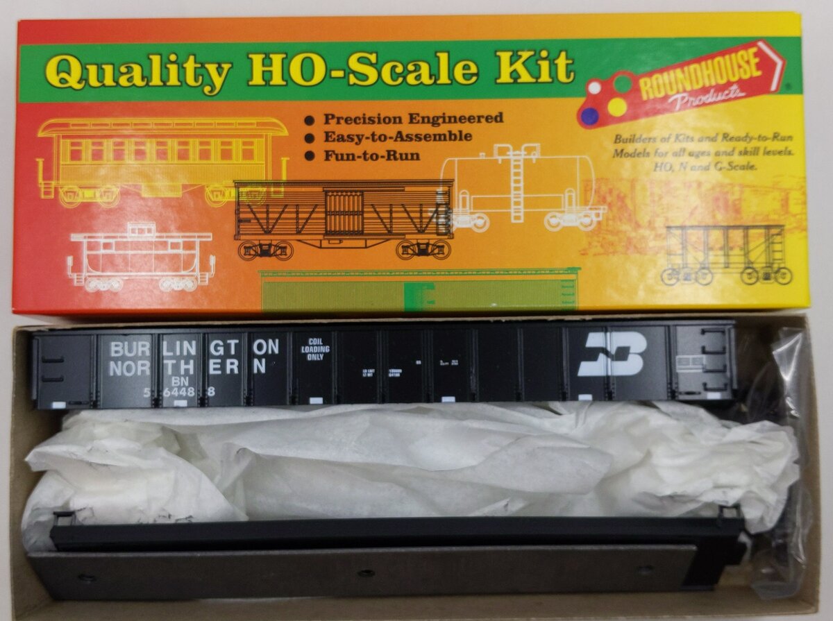 Roundhouse 01673 HO Burlington Northern 50' Modern Gondola Kit #564488