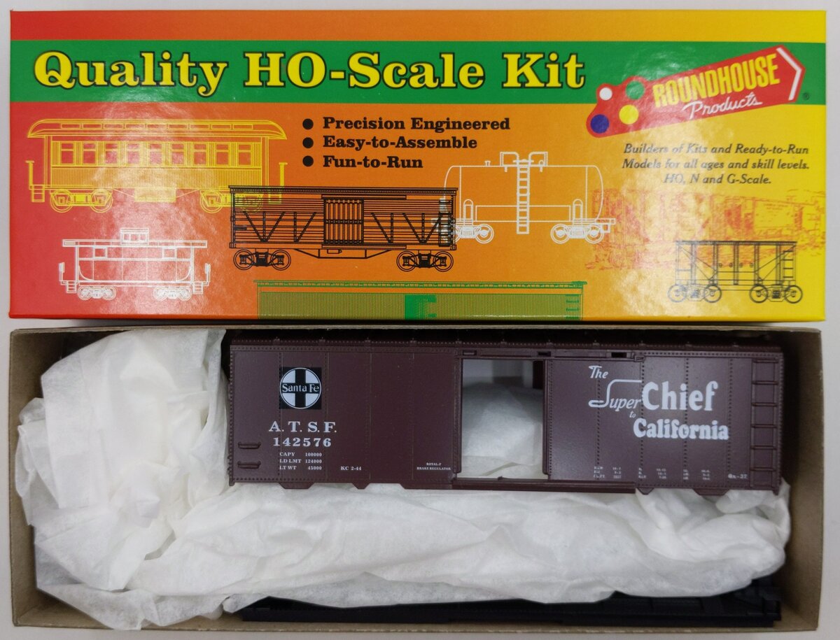Roundhouse 07892 HO Santa Fe The Super Chief 40' AAR Boxcar # 142576 Kit