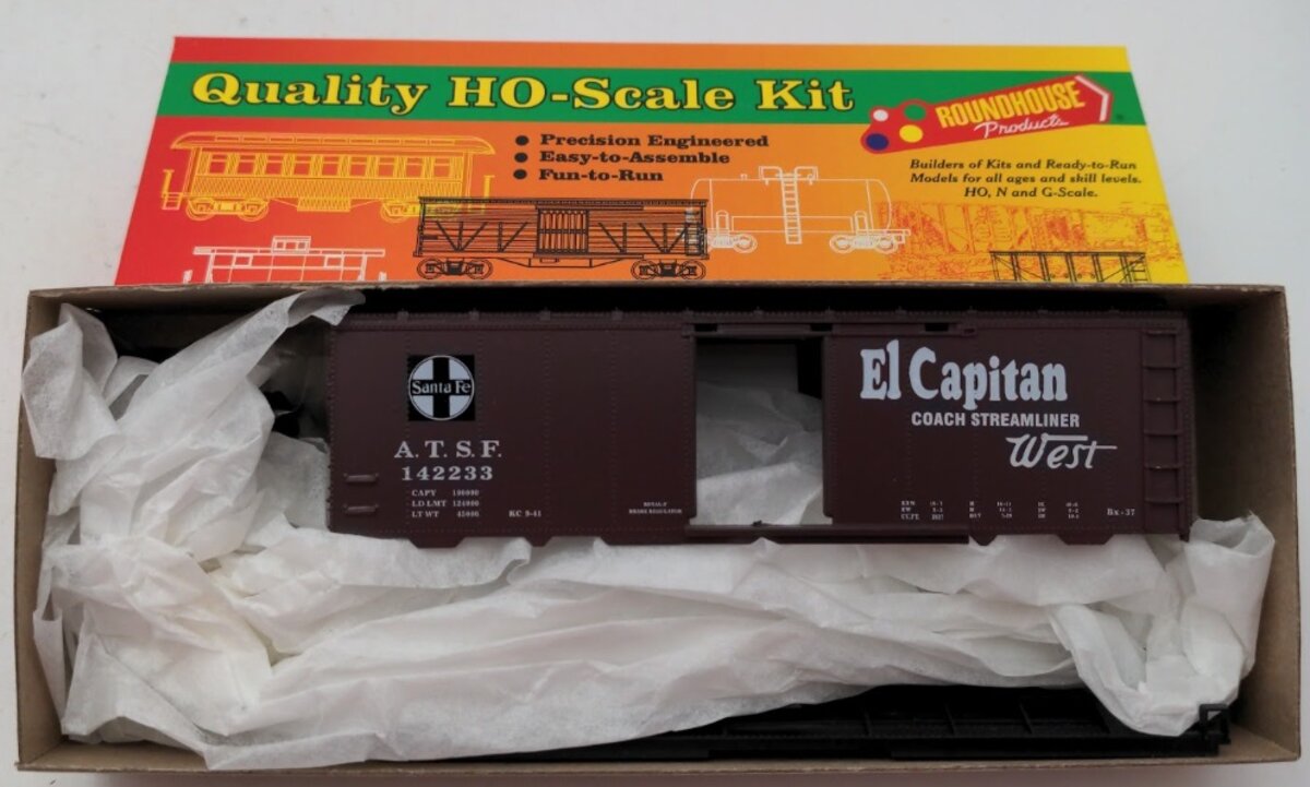 Roundhouse 07893 HO Santa Fe El Capitan 40' AAR Boxcar # 142233 Kit