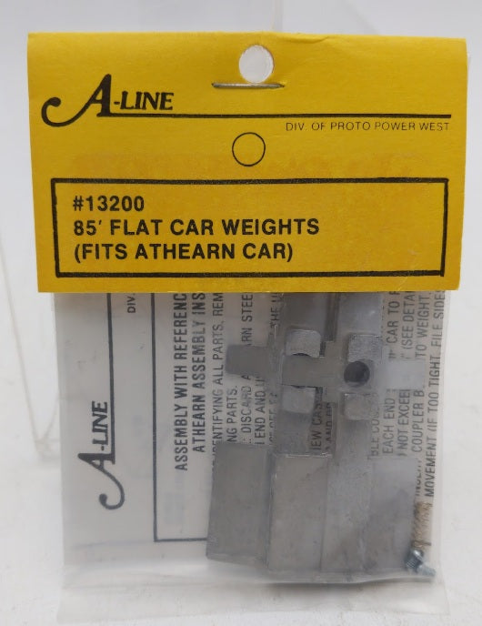 A-Line 13200 85' Flat Car End Weights for Athearn Cars Metal Part