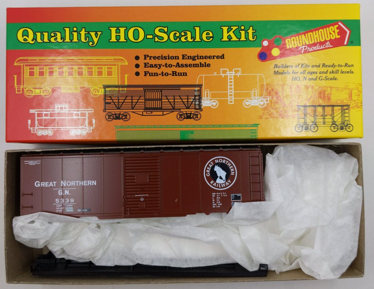 Roundhouse 07992 HO Great Northern 40' AAR Boxcar Kit