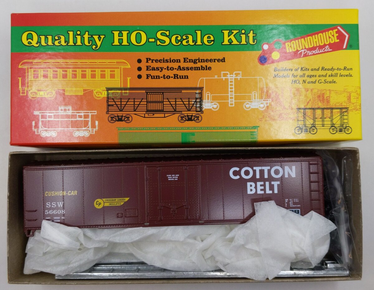 Roundhouse 12511 HO Cotton Belt 50' Boxcar Kit #56608