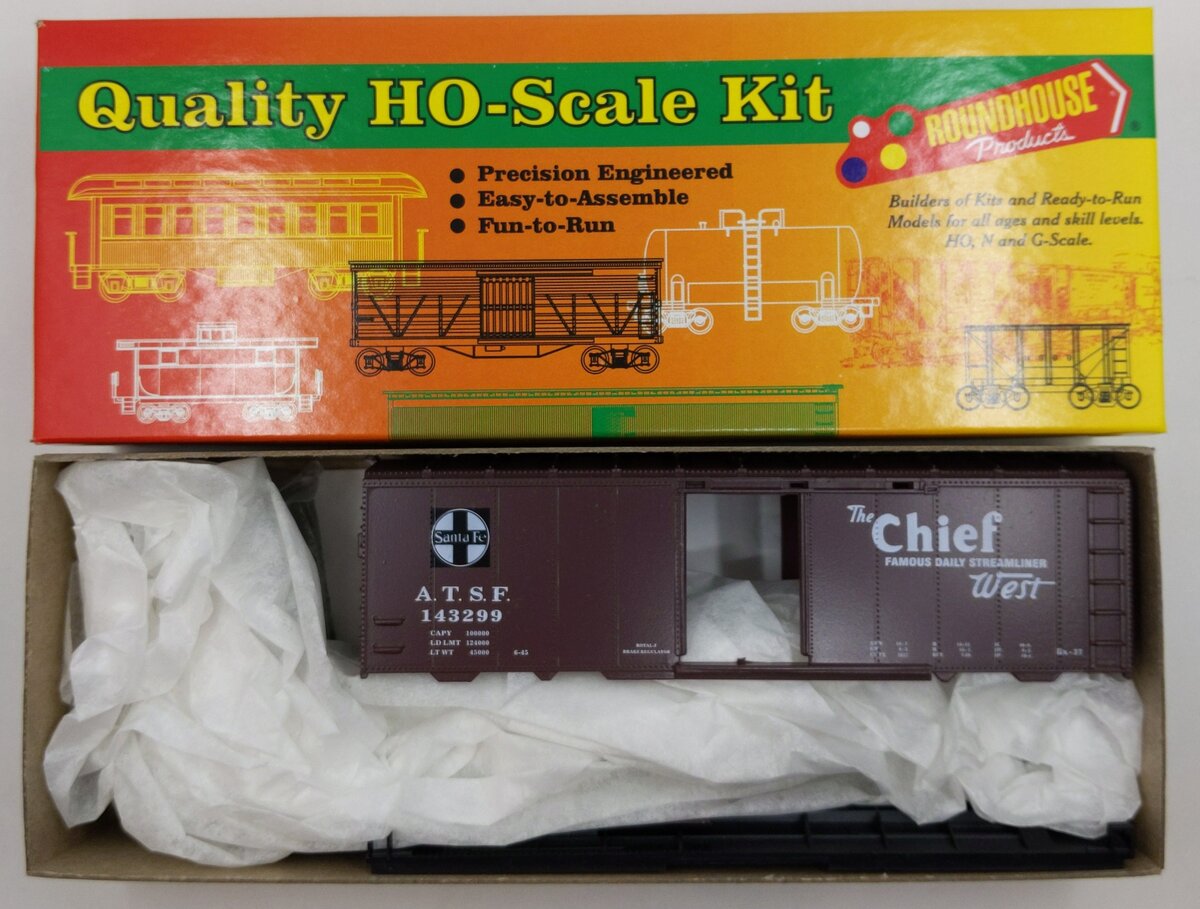 Roundhouse 07895 HO Santa Fe The Chief 40' AAR Boxcar # 143299 Kit