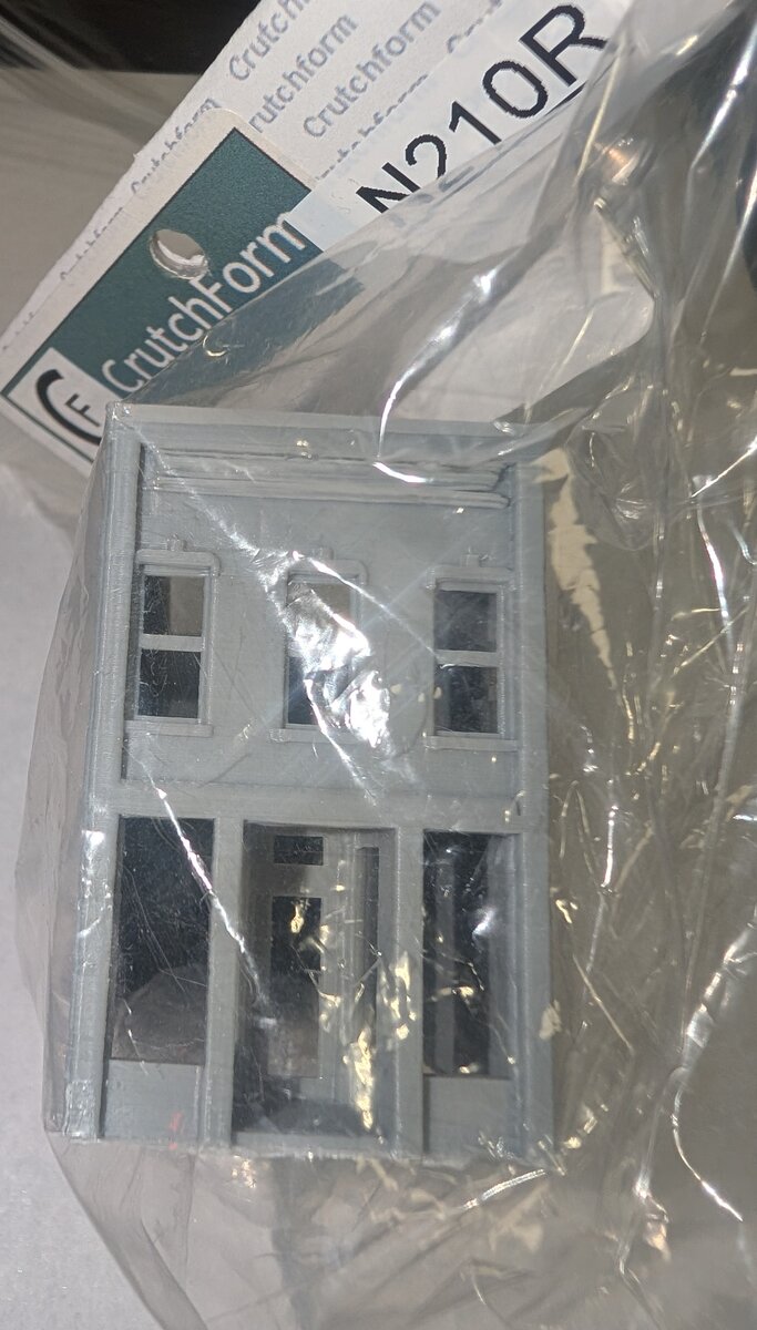 CrutchForm N210R N Scale 3-D Printed Two Story Small Store Front Building