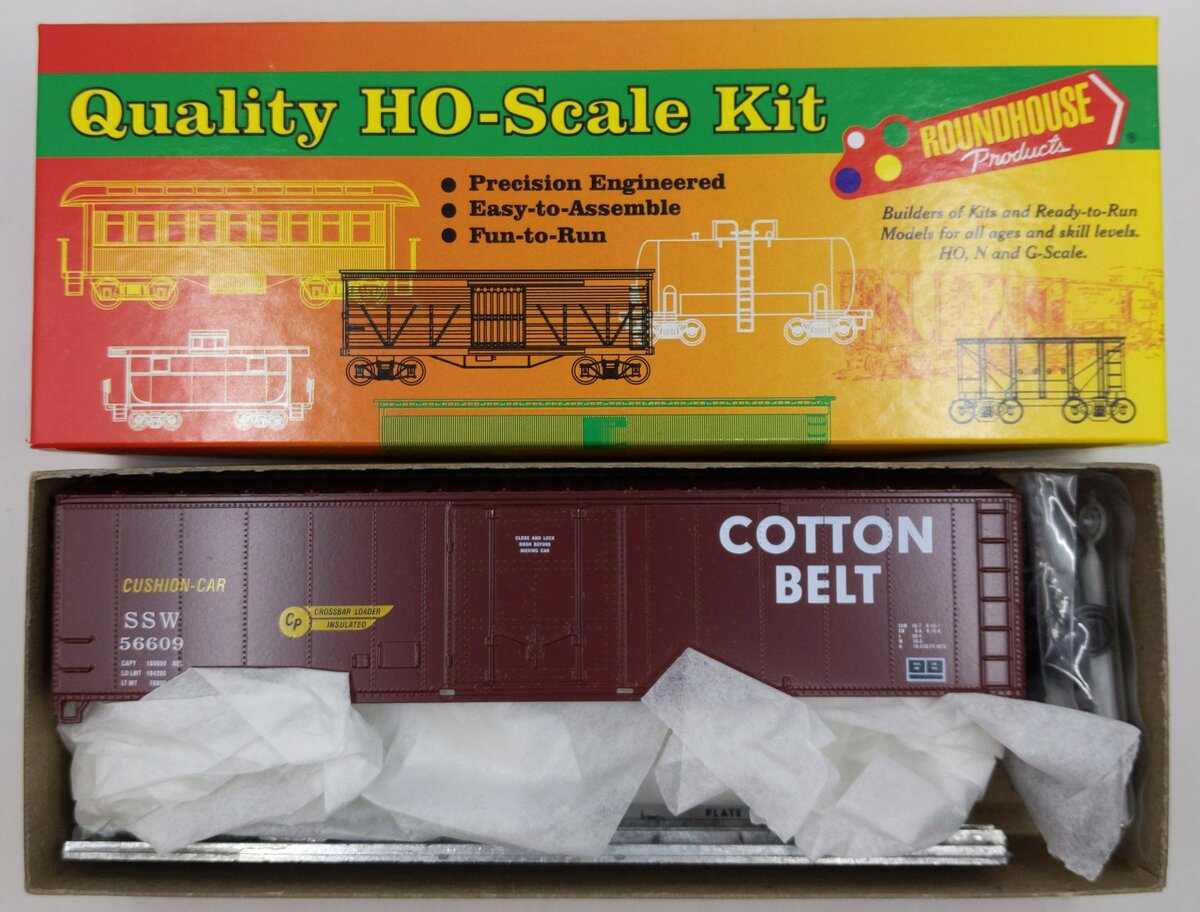 Roundhouse 12511 HO Cotton Belt 50' Boxcar Kit #56609