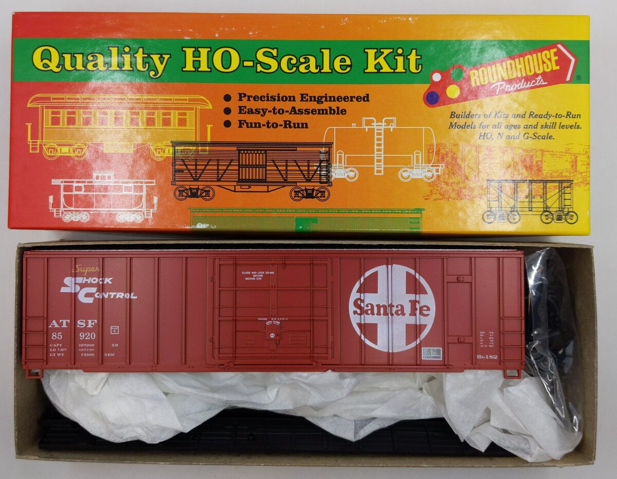 Roundhouse 03621 HO FMC Santa Fe 50' Plug Door Boxcar Kit #85920
