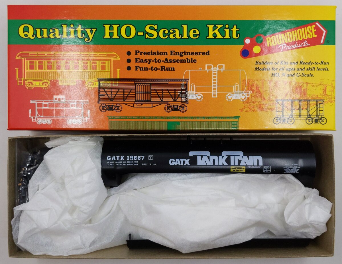 Roundhouse 1394 HO GATX 50' Tank Train Kit #15667