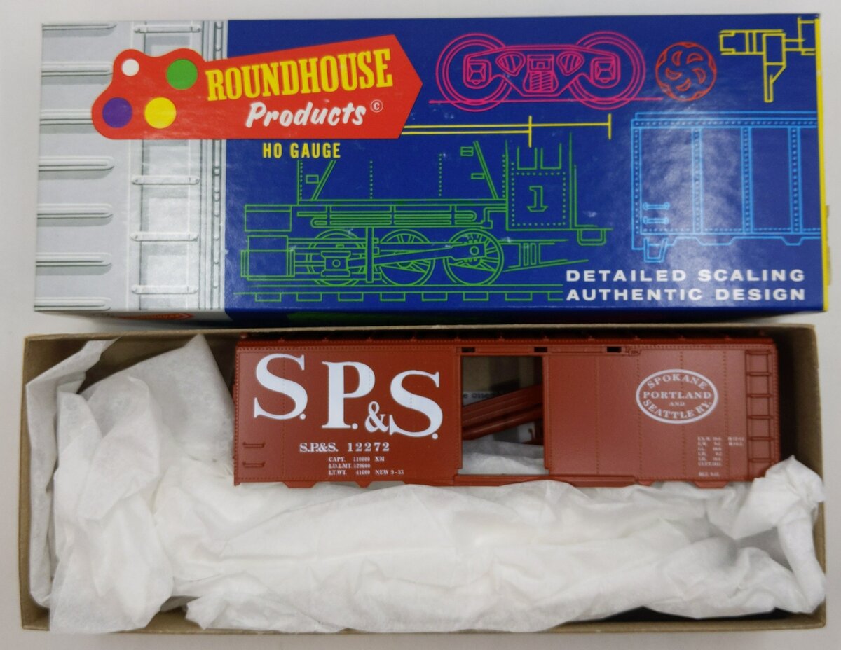 Roundhouse 7870 HO SP&S 40" AAR Boxcar Kit #12272