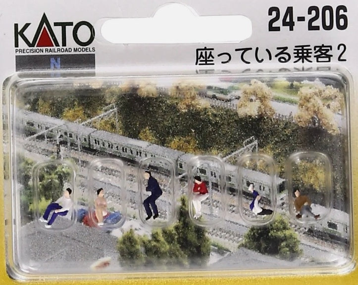 Kato 24-206 N Gauge Sitting Passenger Painted Figures (Pack of 6)