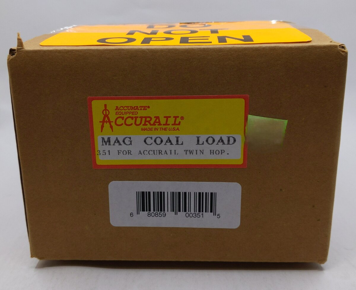 Accurail 351 Twin Hopper MAG Coal Load Pack of 37 (Pack of 37)