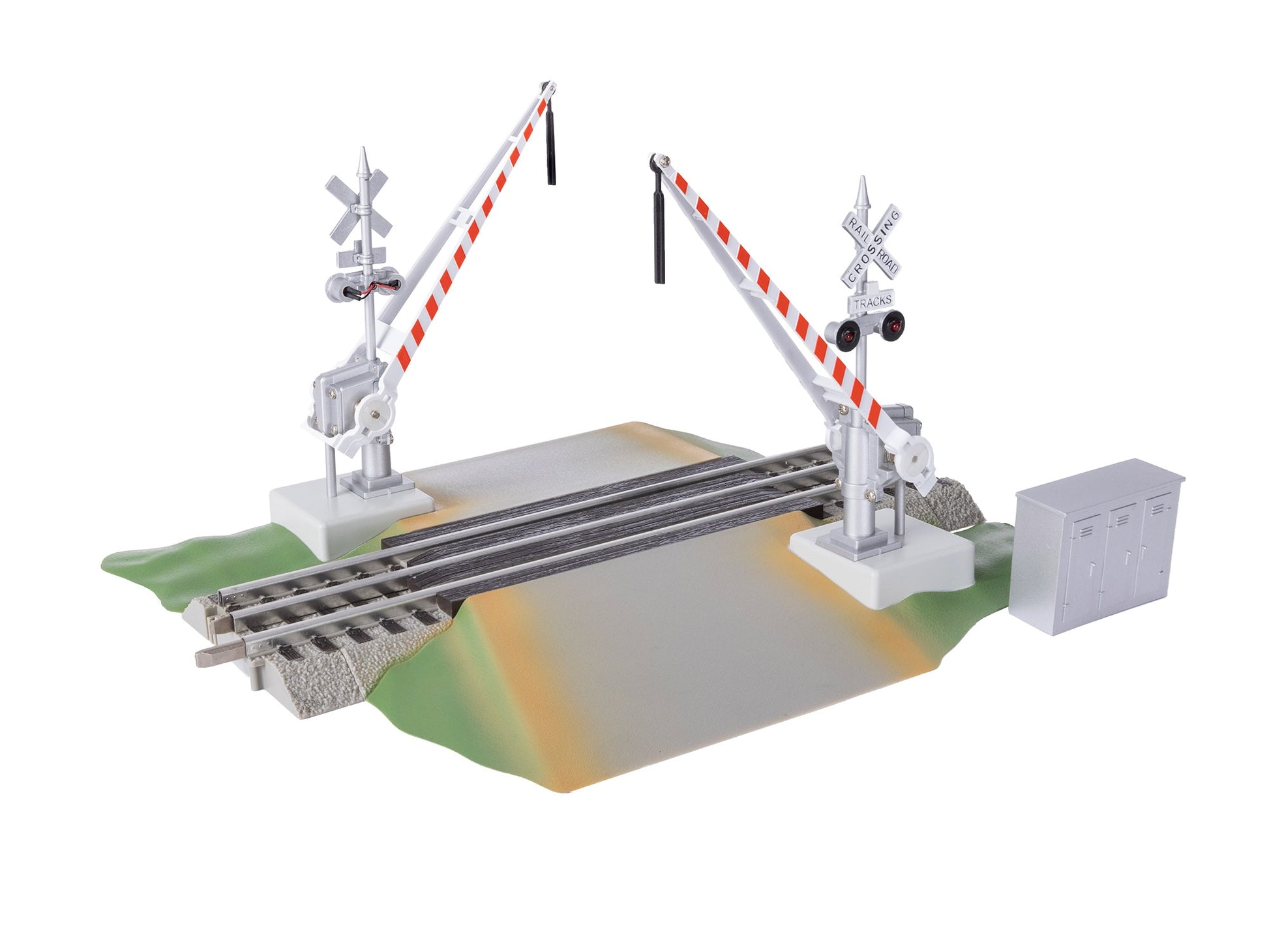 Lionel 2529070 O Fastrack Grade Crossing with Gates & Flashers