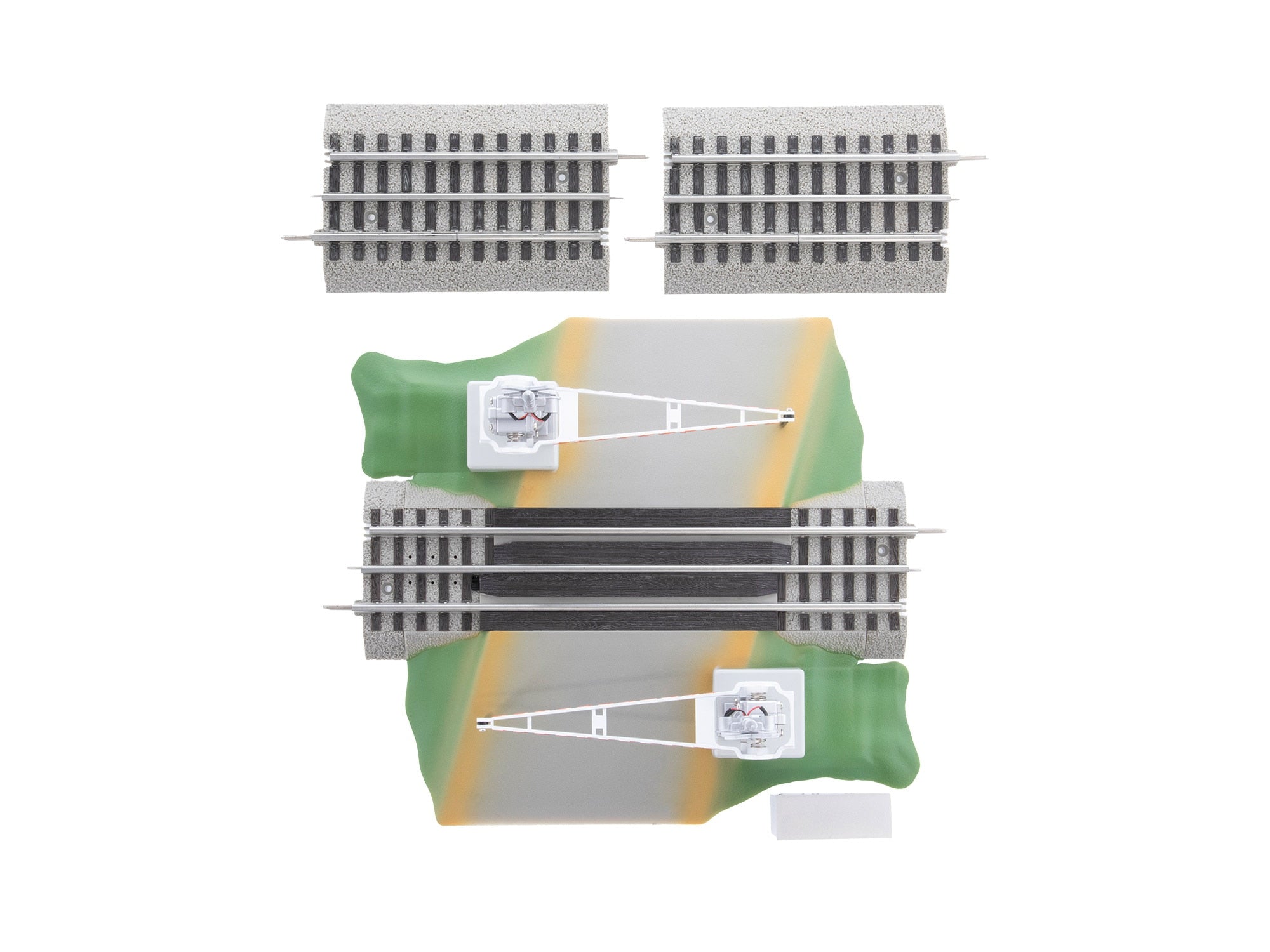 Lionel 2529070 O Fastrack Grade Crossing with Gates & Flashers