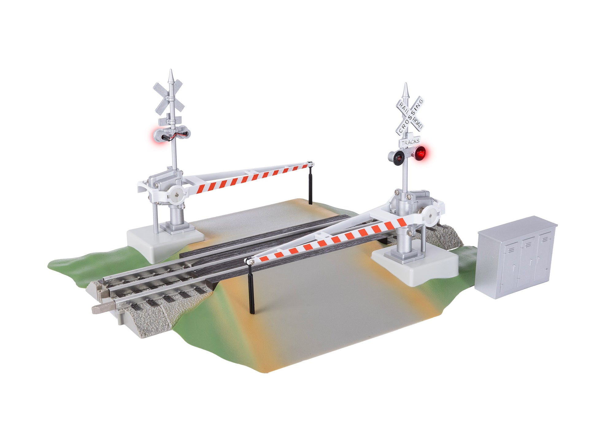 Lionel 2529070 O Fastrack Grade Crossing with Gates & Flashers