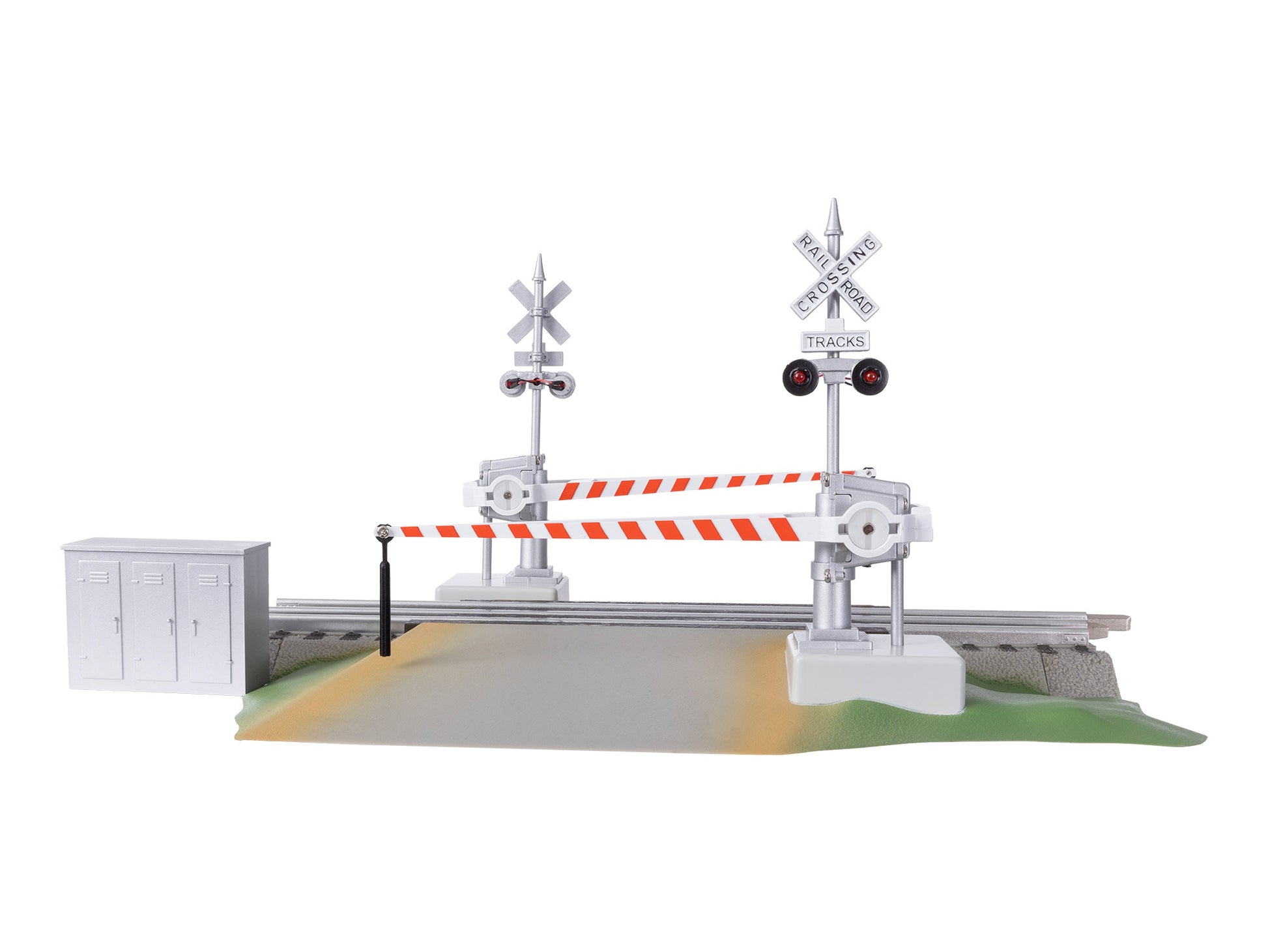 Lionel 2529070 O Fastrack Grade Crossing with Gates & Flashers