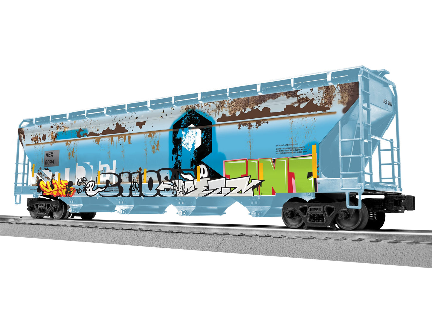 Lionel 2542140 O AEX Graffiti 4-Bay Centerflow Covered Hopper #5094