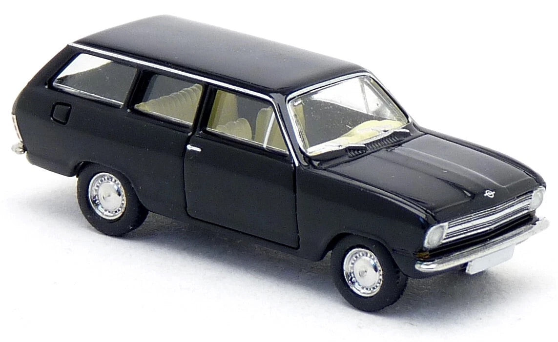 Brekina Automodelle 20439 HO Black Opel Kadett B CarAVan Station Wagon