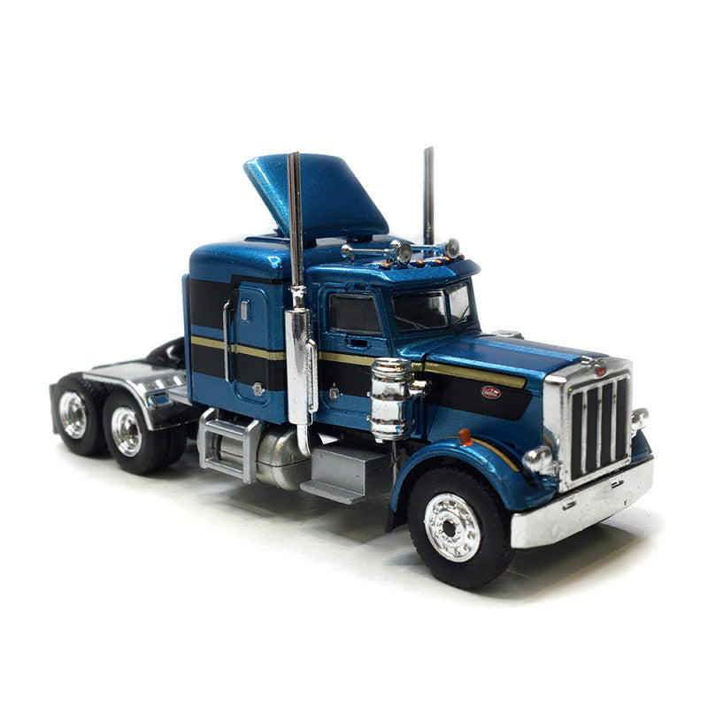 Brekina Automodelle 85718 HO 2-Tone Blue 1973 Peterbilt 359 Sleeper-Cab Tractor
