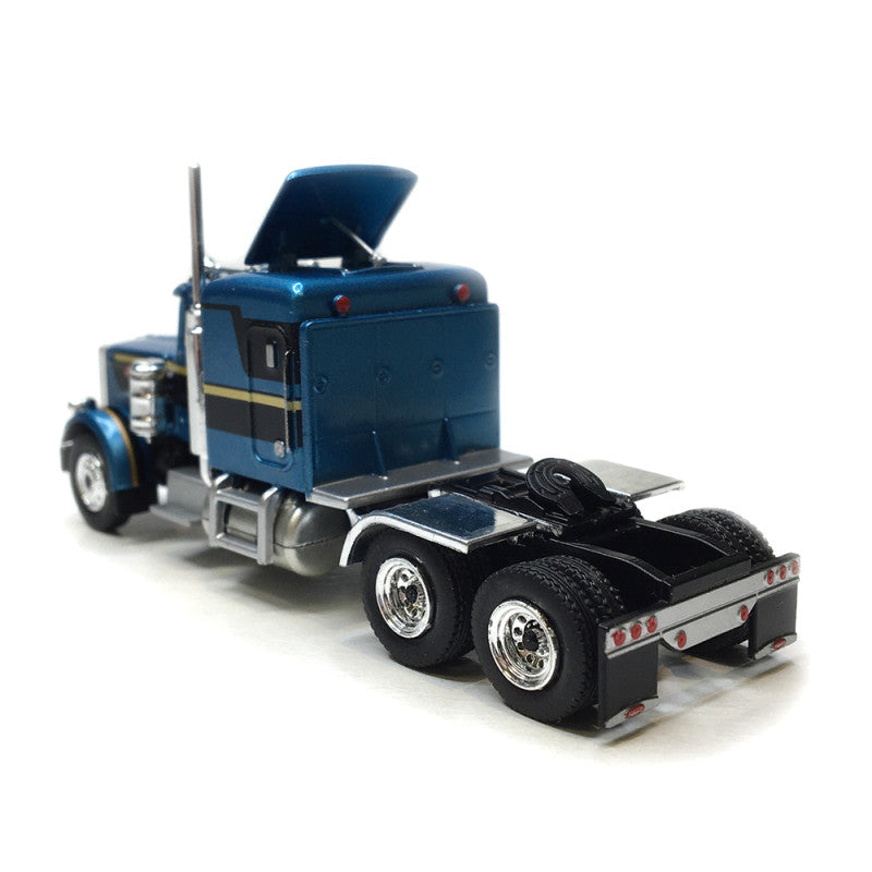 Brekina Automodelle 85718 HO 2-Tone Blue 1973 Peterbilt 359 Sleeper-Cab Tractor