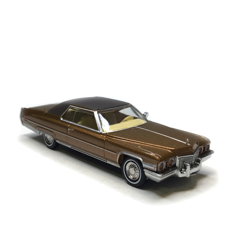 Brekina Automodelle 18130 HO Metallic Brown, Black 1972 Cadillac Coupe de Ville